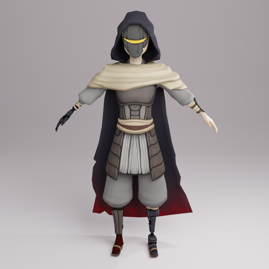 Textured render of ronin